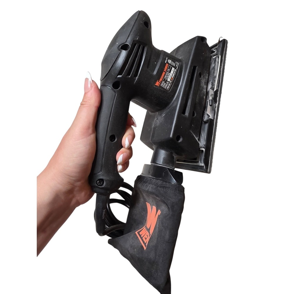 WEN 6313 Electric Finishing Sander 1.2 Amp 12000 OPM Corded Orbital 1/3 Sheet D2